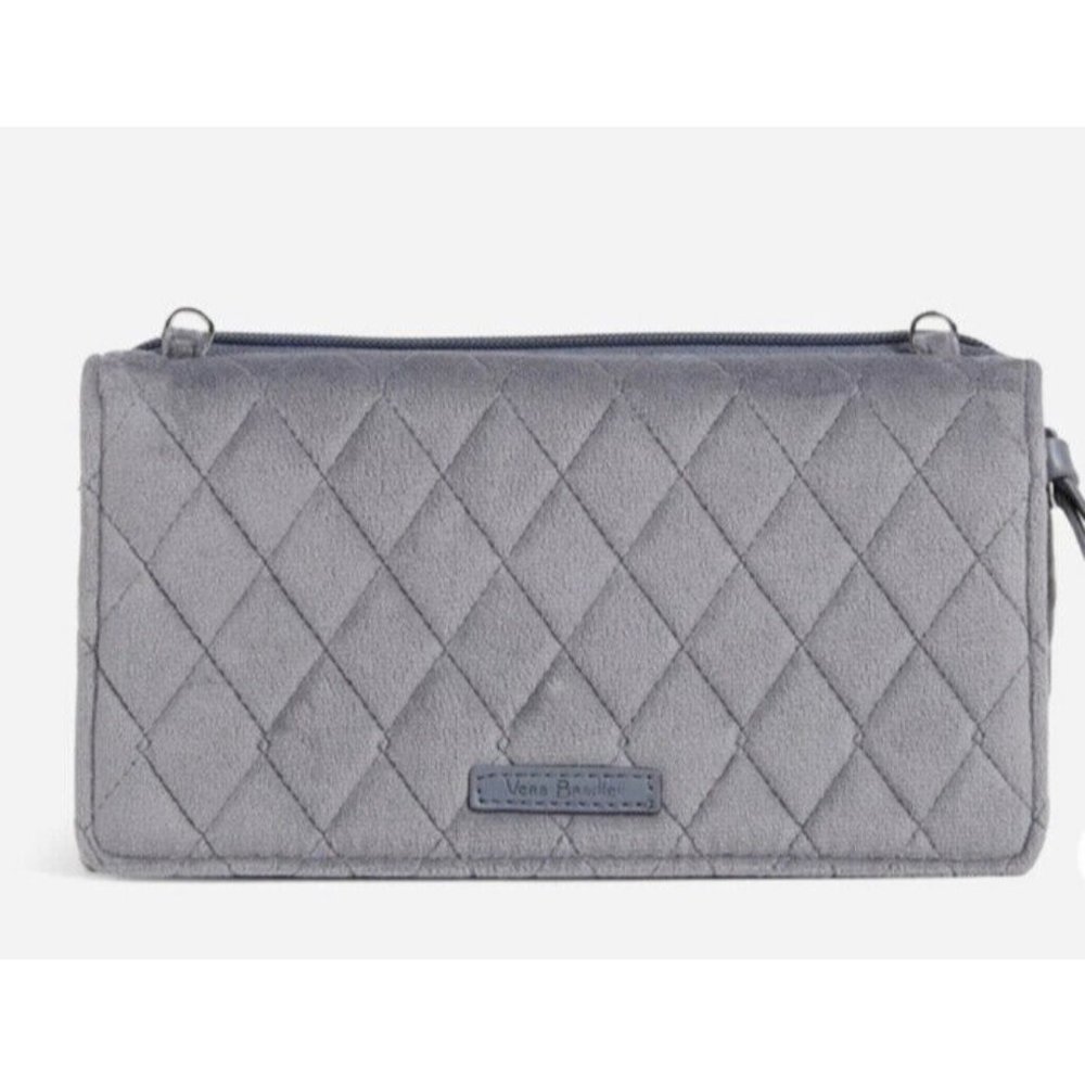 NWT Vera Bradley Factory Style RFID Wallet Crossbody - velvet carbon